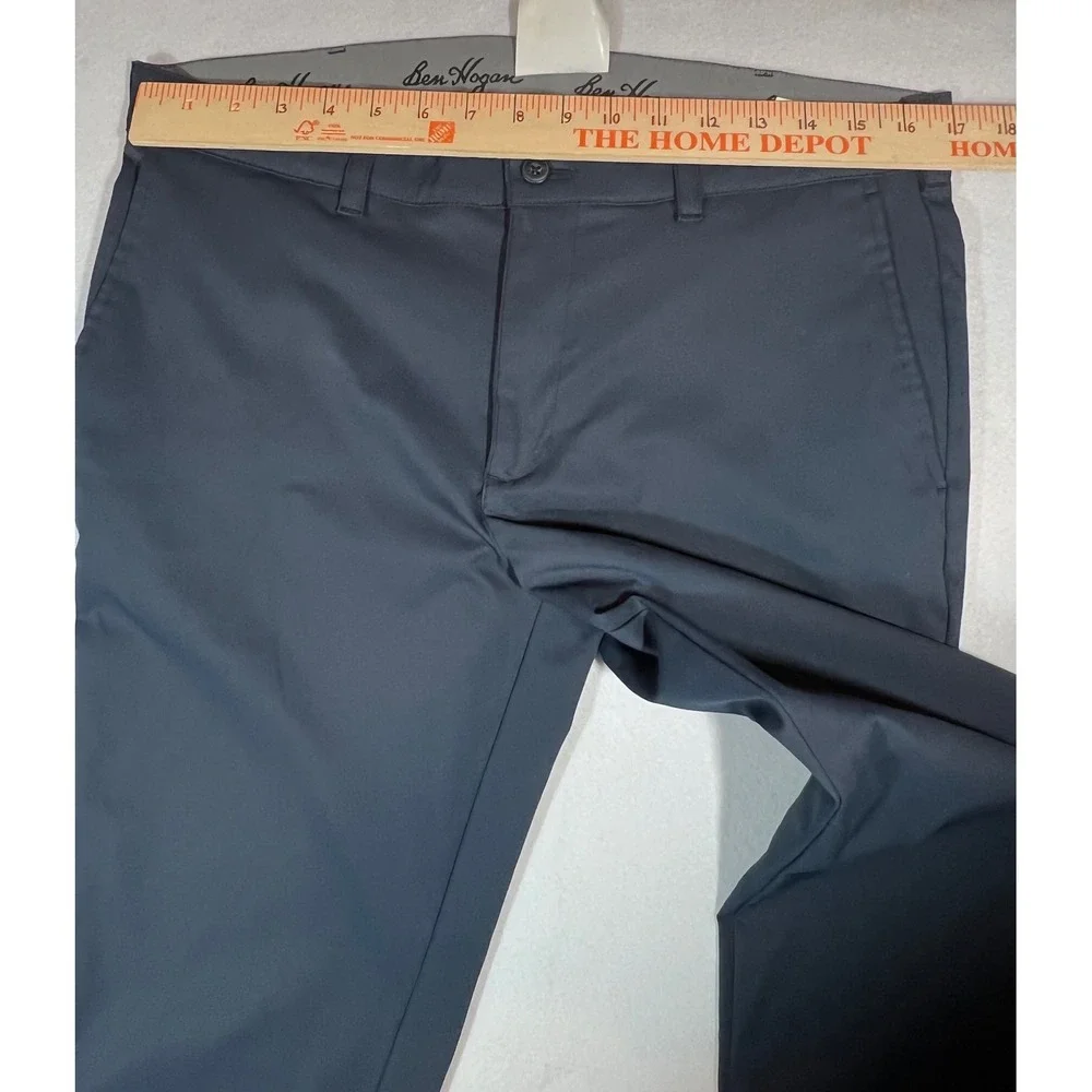 Ben Hogan Mens Performance Golf Pants Navy Blue Flat Front 34x32 Activewear